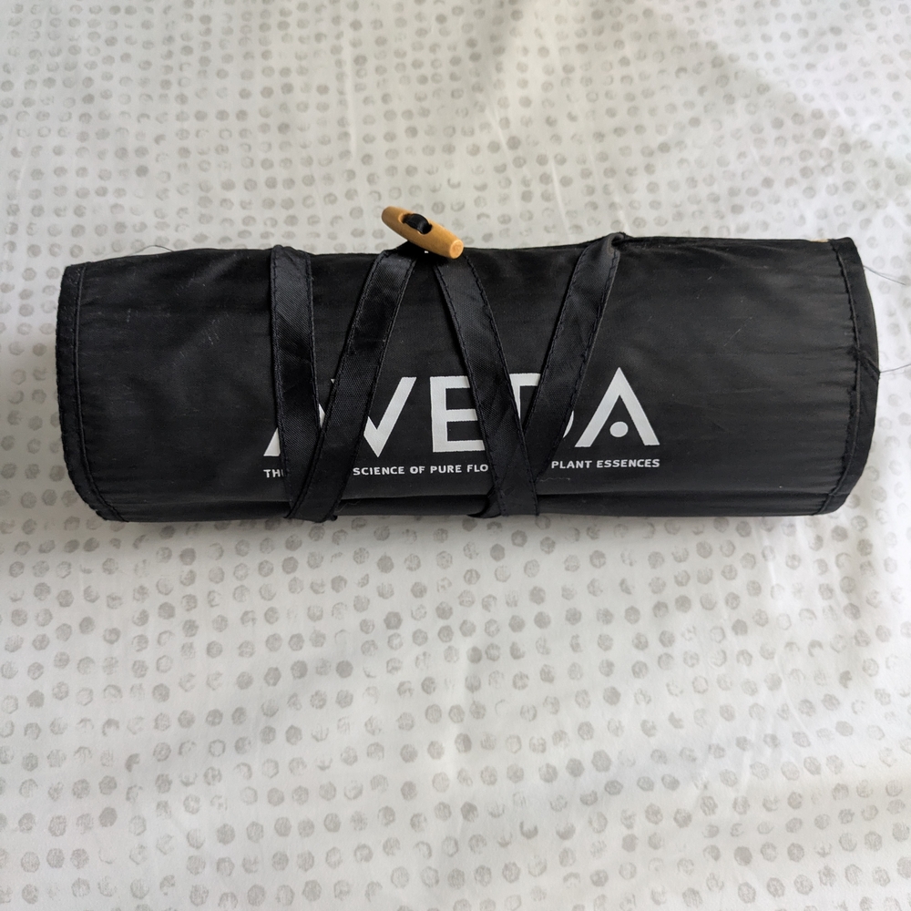 Aveda Black Roll-Up Bag